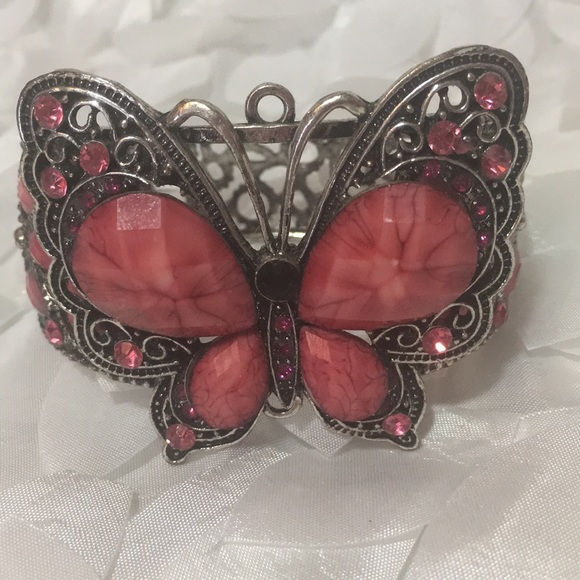 Jewelry - Pink Butterfly Cuff Bracelet